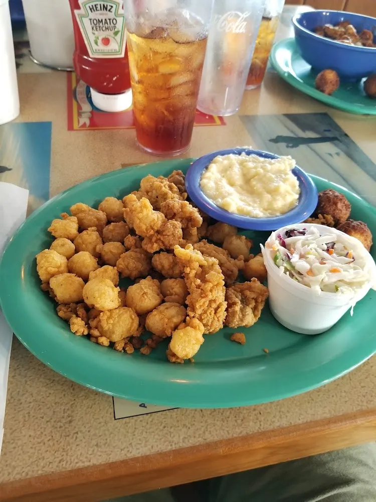 Fried Oysters and Fried Scallops